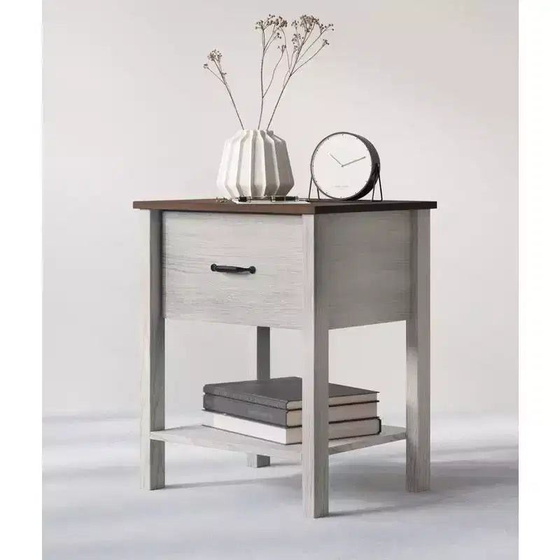 Home Design Sana Nightstand, White Oak