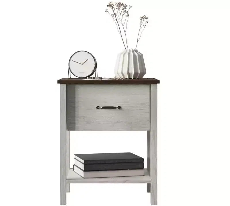 Home Design Sana Nightstand, White Oak