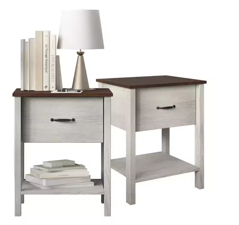 Home Design Sana Nightstand, White Oak