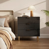 Black Dresser, Modern 3 Drawer Dresser for Bedroom with Gold Handle and Large Drawer