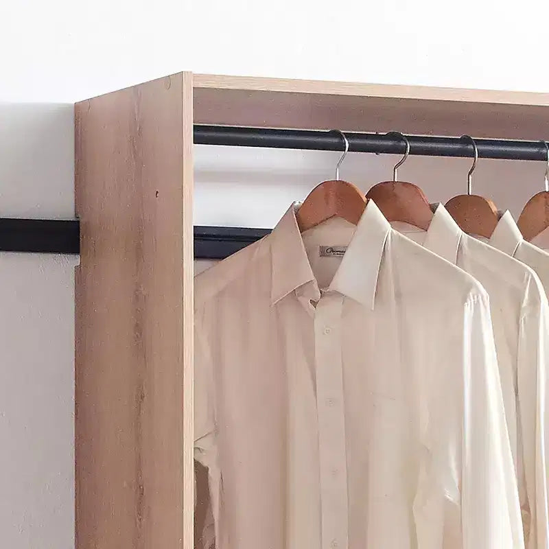 HomeStock Devi Wall Mounted Walk in Wood Closet System