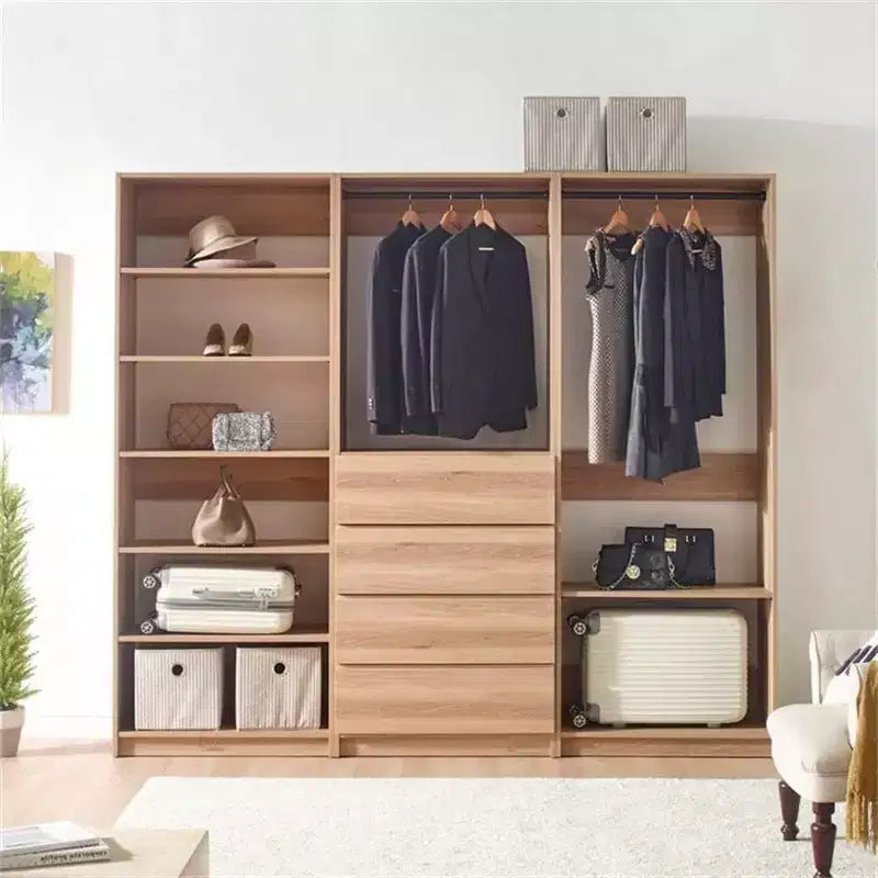HomeStock Prosper Freestanding Walk in Wood Closet System