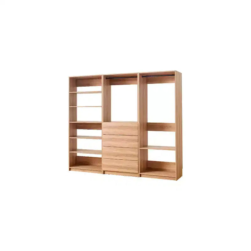 HomeStock Prosper Freestanding Walk in Wood Closet System