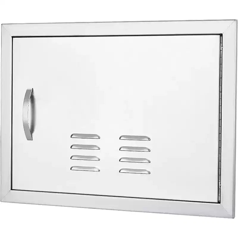 Brushed Stainless Steel BBQ Access Door, Outdoor Kitchen Cabinet Doors, Durable Weather-Resistant Doors for Barbecue Islands, Suitable for Outdoor