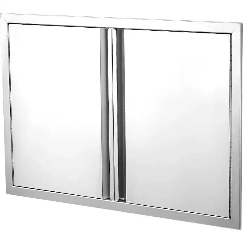 Brushed Stainless Steel BBQ Access Door, Outdoor Kitchen Cabinet Doors, Durable Weather-Resistant Doors for Barbecue Islands, Suitable for Outdoor