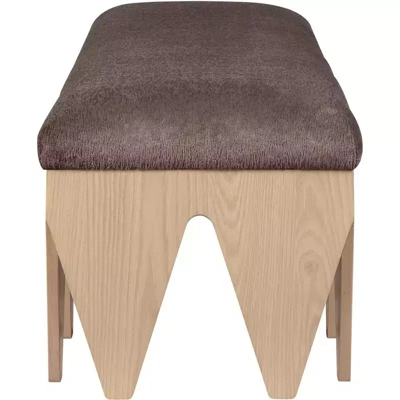 Meridian Furniture,Altair Velour Fur Fabric Bench