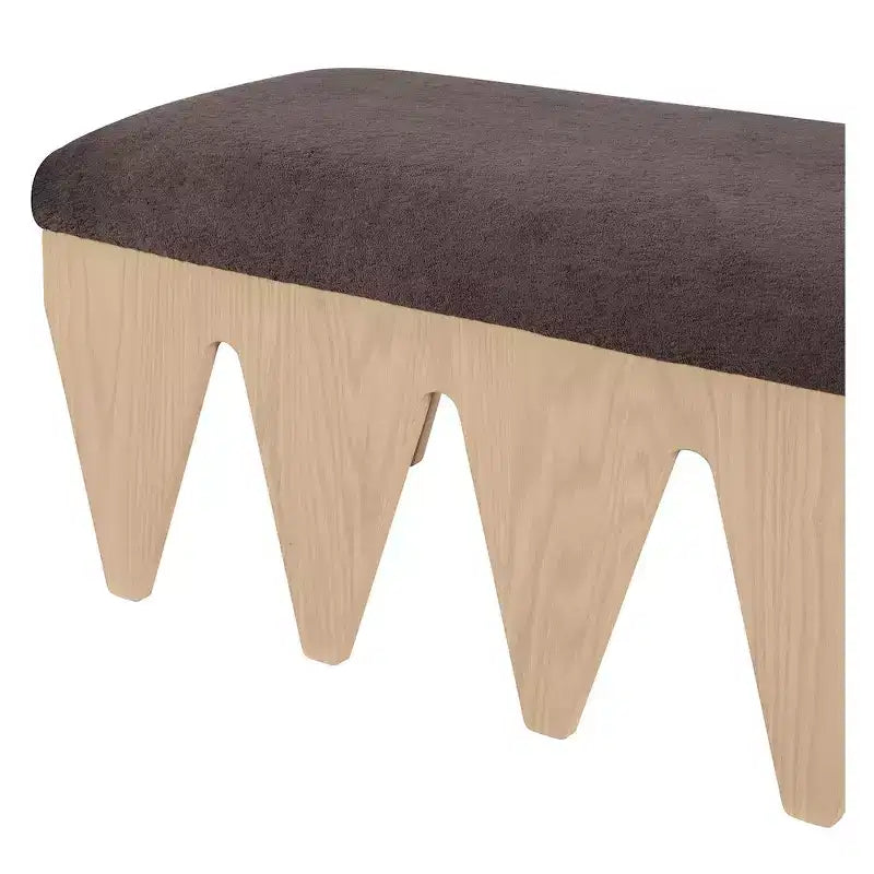 Meridian Furniture,Altair Velour Fur Fabric Bench