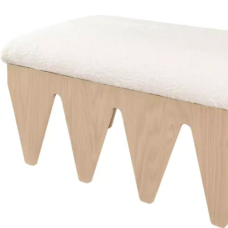 Meridian Furniture,Altair Velour Fur Fabric Bench
