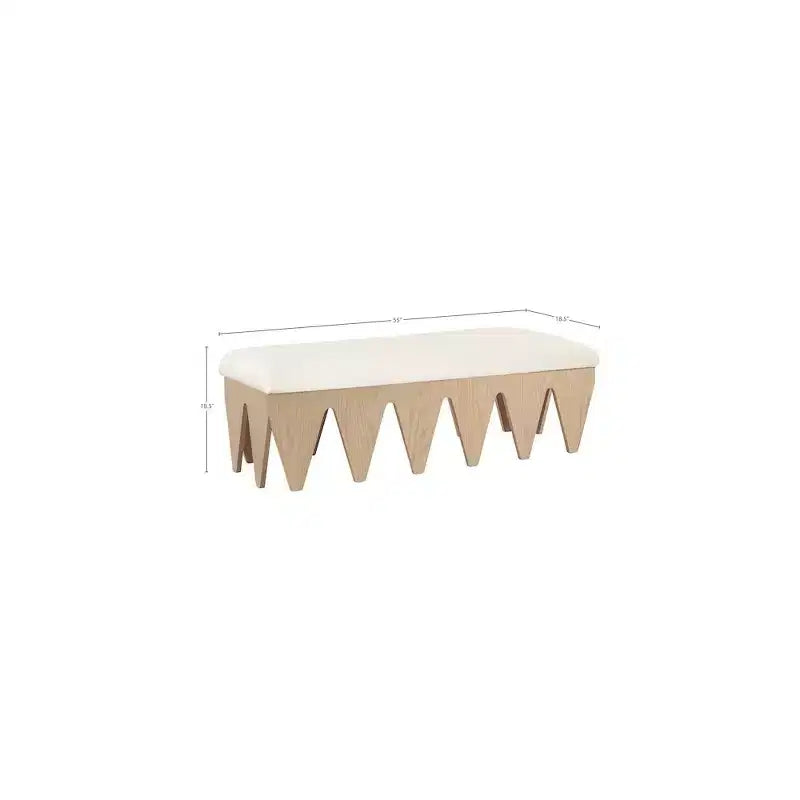 Meridian Furniture,Altair Velour Fur Fabric Bench