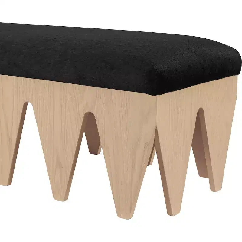 Meridian Furniture,Altair Velour Fur Fabric Bench