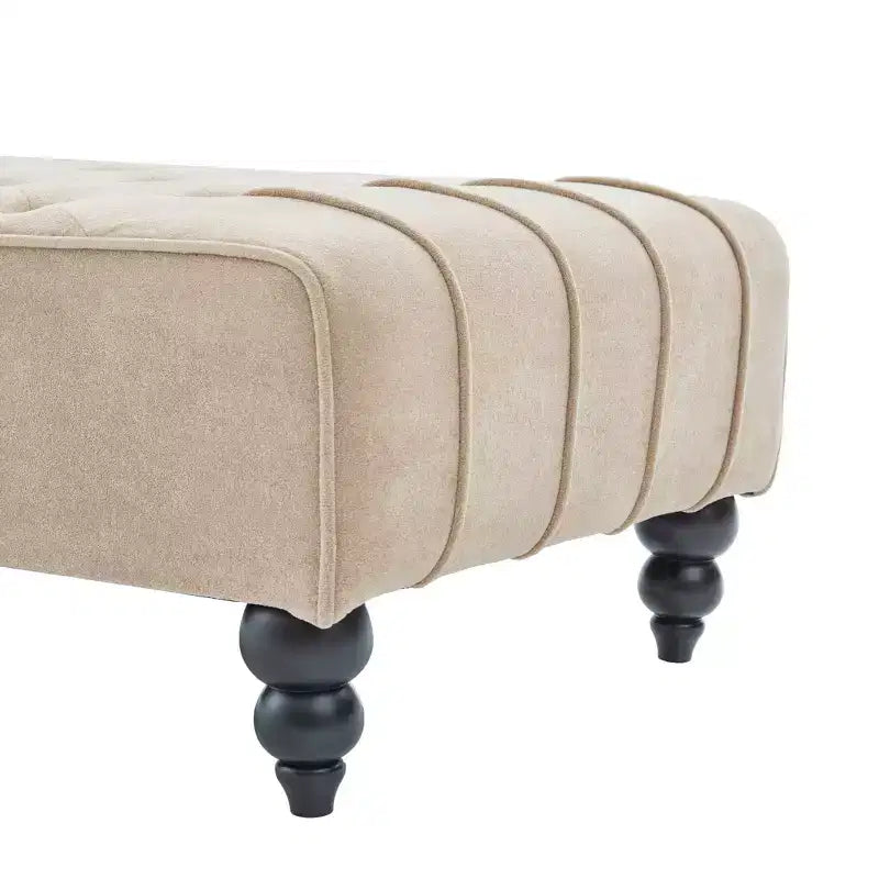 Christopher Knight Home Stroup Modern Glam Upholstered Chaise Lounge with Button-Tufted Diamond Stitch