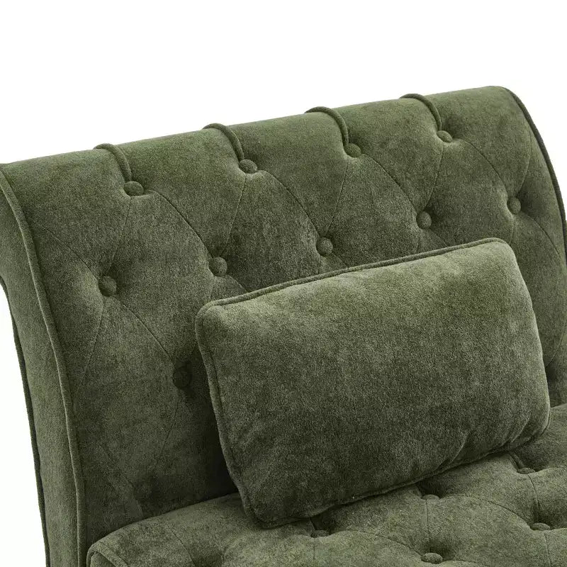 Christopher Knight Home Stroup Modern Glam Upholstered Chaise Lounge with Button-Tufted Diamond Stitch