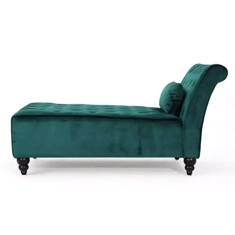 Christopher Knight Home Stroup Modern Glam Upholstered Chaise Lounge with Button-Tufted Diamond Stitch