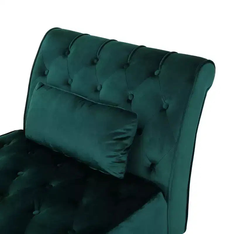 Christopher Knight Home Stroup Modern Glam Upholstered Chaise Lounge with Button-Tufted Diamond Stitch