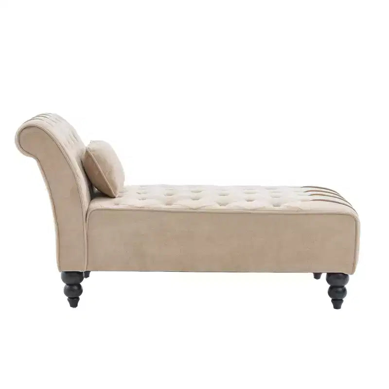 Christopher Knight Home Stroup Modern Glam Upholstered Chaise Lounge with Button-Tufted Diamond Stitch