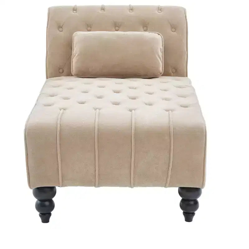 Christopher Knight Home Stroup Modern Glam Upholstered Chaise Lounge with Button-Tufted Diamond Stitch
