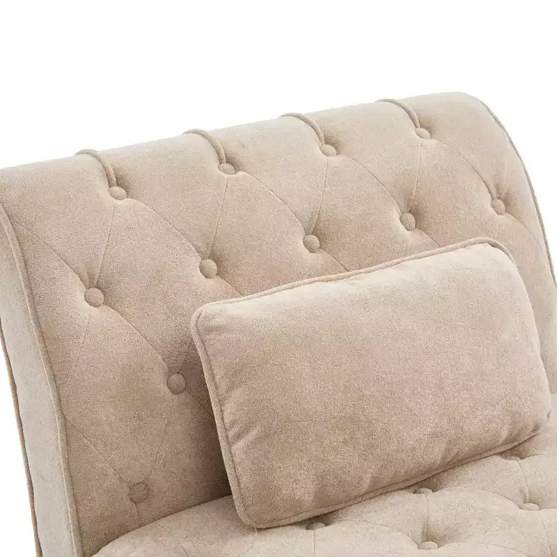 Christopher Knight Home Stroup Modern Glam Upholstered Chaise Lounge with Button-Tufted Diamond Stitch