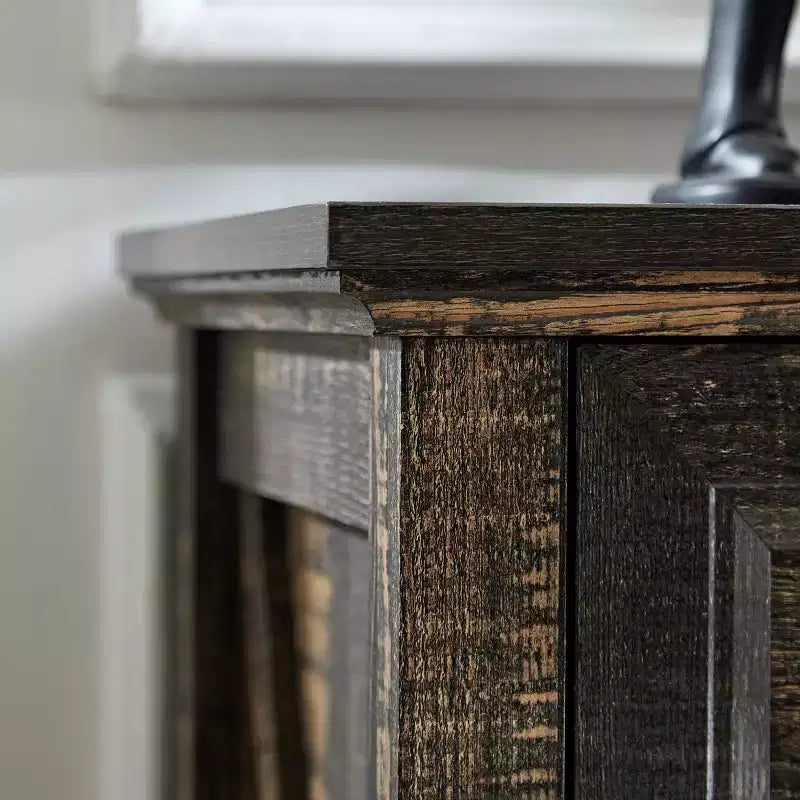 Farmhouse 6/8-Drawer Dresser, Wide Storage Cabinet with Metal Handles, Wooden Dressers for Bedroom Closet, Dark Oak
