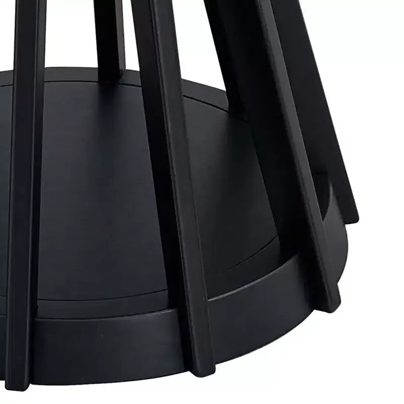 Modern Round Dining Table 47 Wooden Dining Table for 4 Persons with Sturdy Pedestal for Home, Kitchen