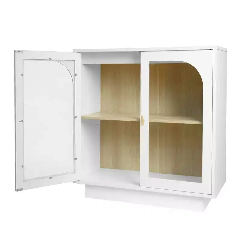 Modern Storage Cabinet, Sideboard Buffet with 2 Acrylic Doors, Console Table for Kitchen Living Room Entryway Study