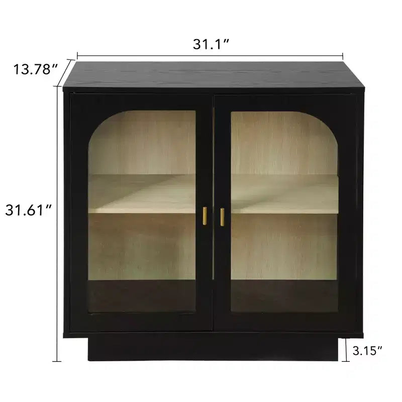 Modern Storage Cabinet, Sideboard Buffet with 2 Acrylic Doors, Console Table for Kitchen Living Room Entryway Study