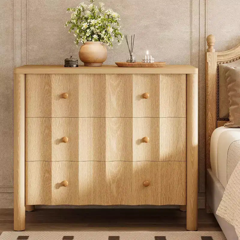 31.5-Inch 3-Drawer Nightstand, Modern Large Night Stand, Oversized Bedside Table, End Table for Bedroom, Living Room
