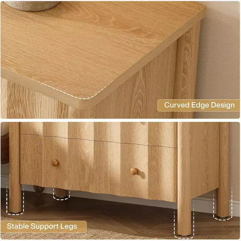 31.5-Inch 3-Drawer Nightstand, Modern Large Night Stand, Oversized Bedside Table, End Table for Bedroom, Living Room