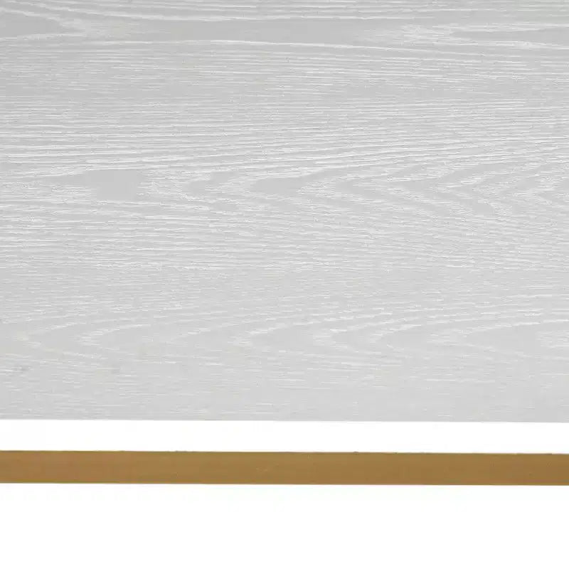 2 Layer X Side Frame Wooden Iron Frame 78.2*35.1*76.2cm White Panel Gold Frame Porch Storage Porch Table