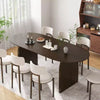 PexFix 79 x 33.5 Farmhouse Solid Wood Dining Table with Arched Legs Oval Kitchen Table Walnut for Dining Room & Kitchen